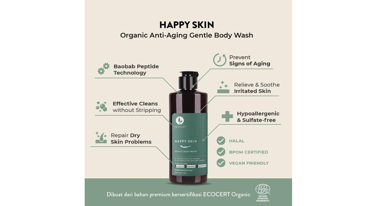 Eucalie Organic Gentle Body Wash Happy Skin