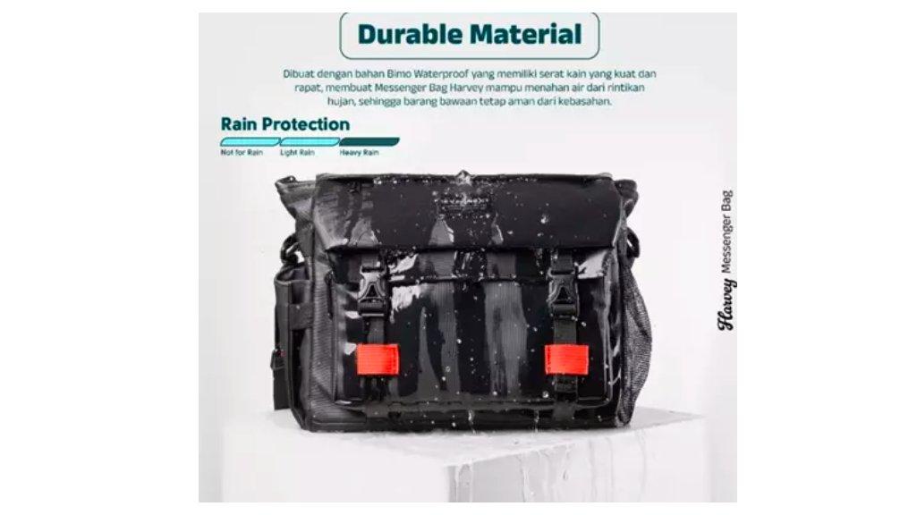 Evernext - Messenger Bag Pria Anti Air Tas Selempang Pria Waterproof