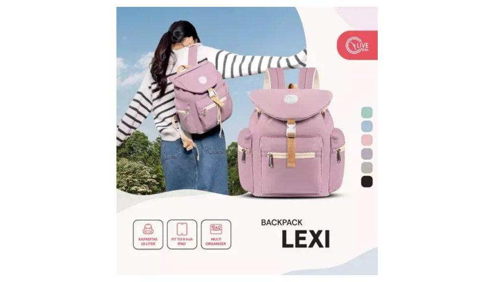 Evernext - Tas Ransel Wanita Tas Punggung Laptop Backpack Lexi Tas Sekolah Tas Kuliah Wanita