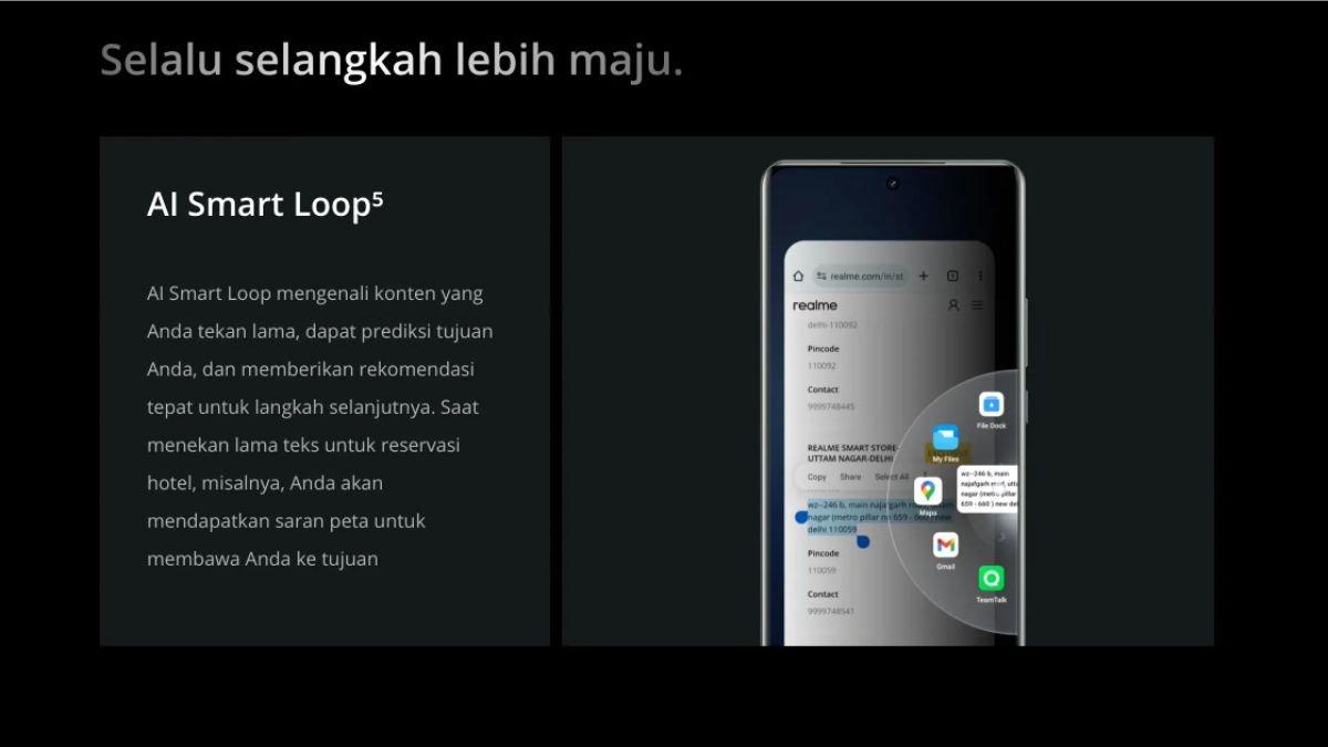 AI Smart Loop jadi salah satu fitur kecerdasan buatan yang disuguhkan realme GT 6