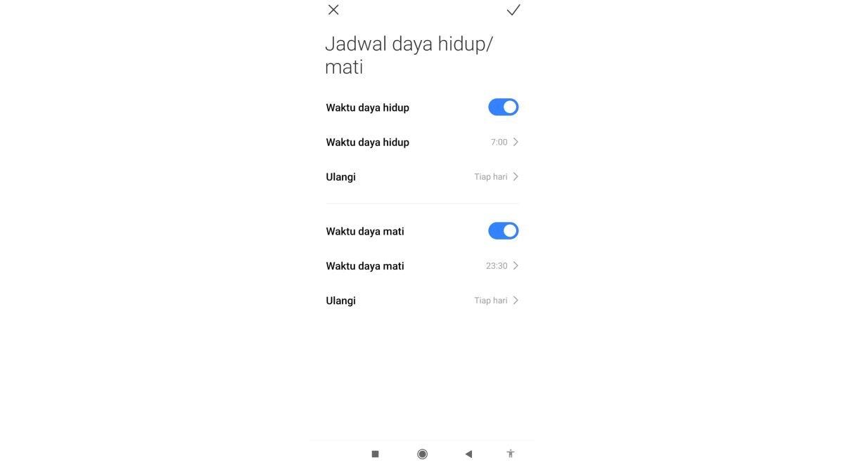 Ilustrasi memanfaatkan fitur nyala dan mati otomatis di HP Android