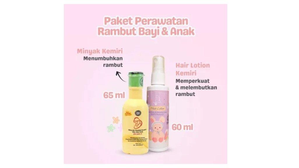 Fora Bundle Minyak dan Hair Lotion Kemiri Penumbuh Rambut Anak