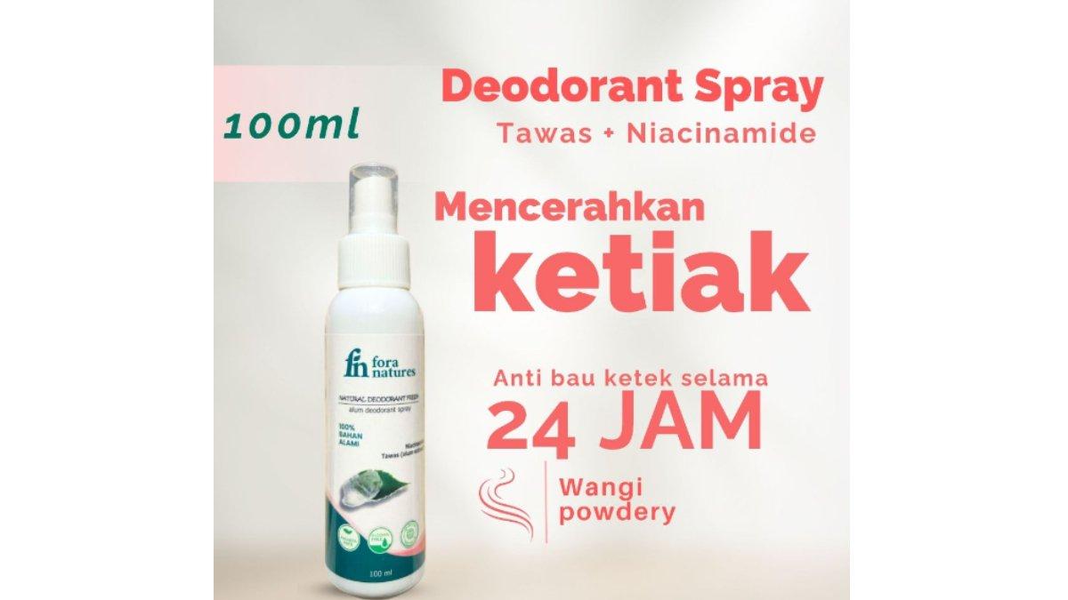 Fora Natures Deodorant Spray Tawas Plus Niacinamide