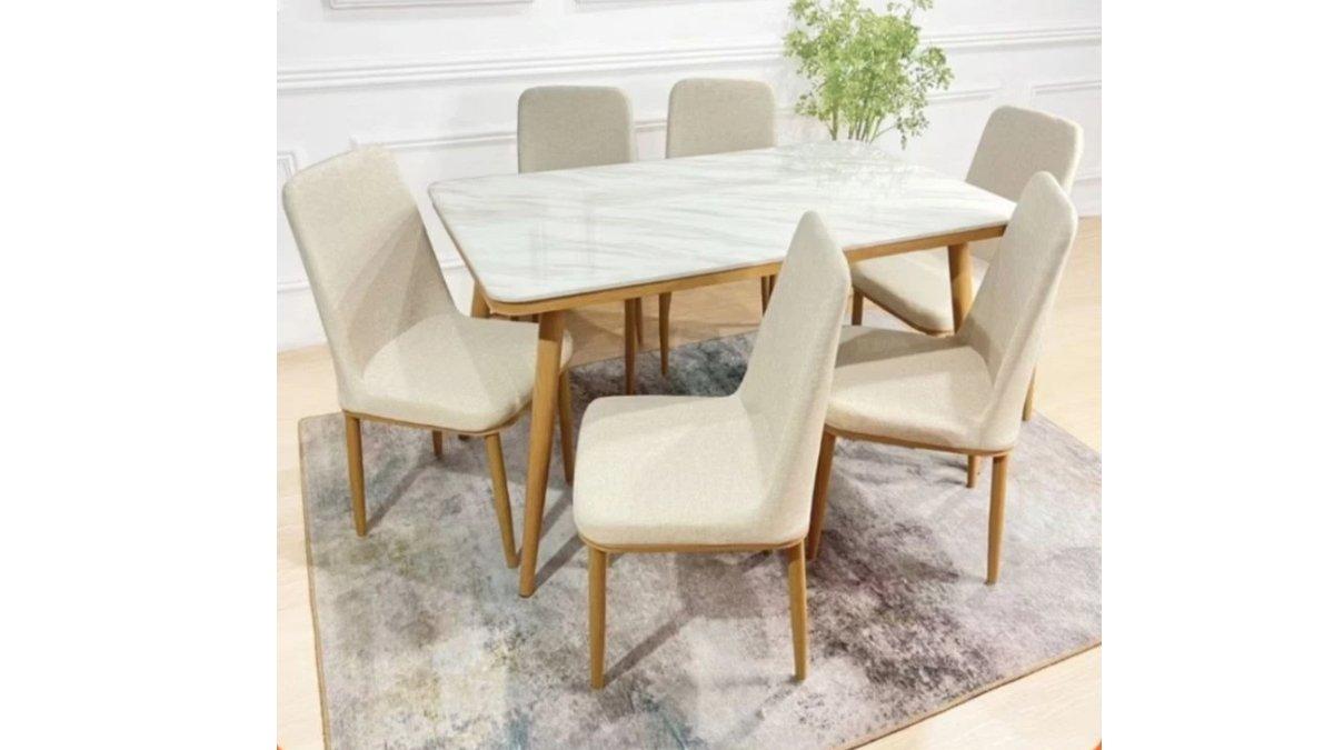 Fortuna Living Meja Makan Marmer
