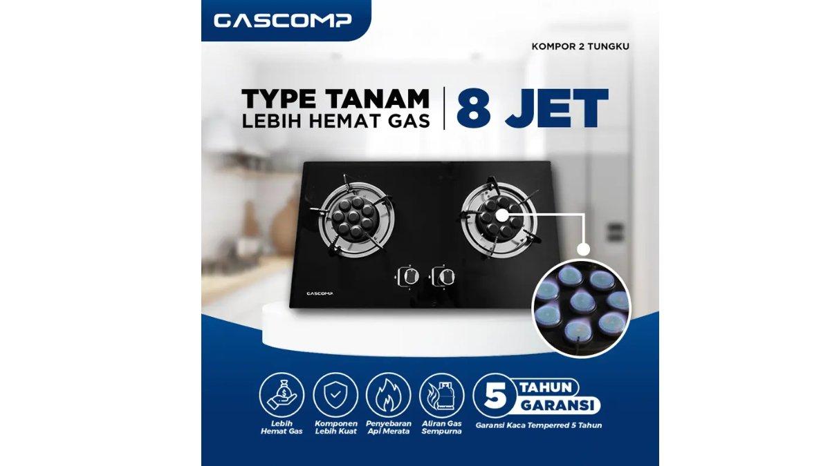 GASCOMP Kompor Tanam 2 Tungku beragam seri.