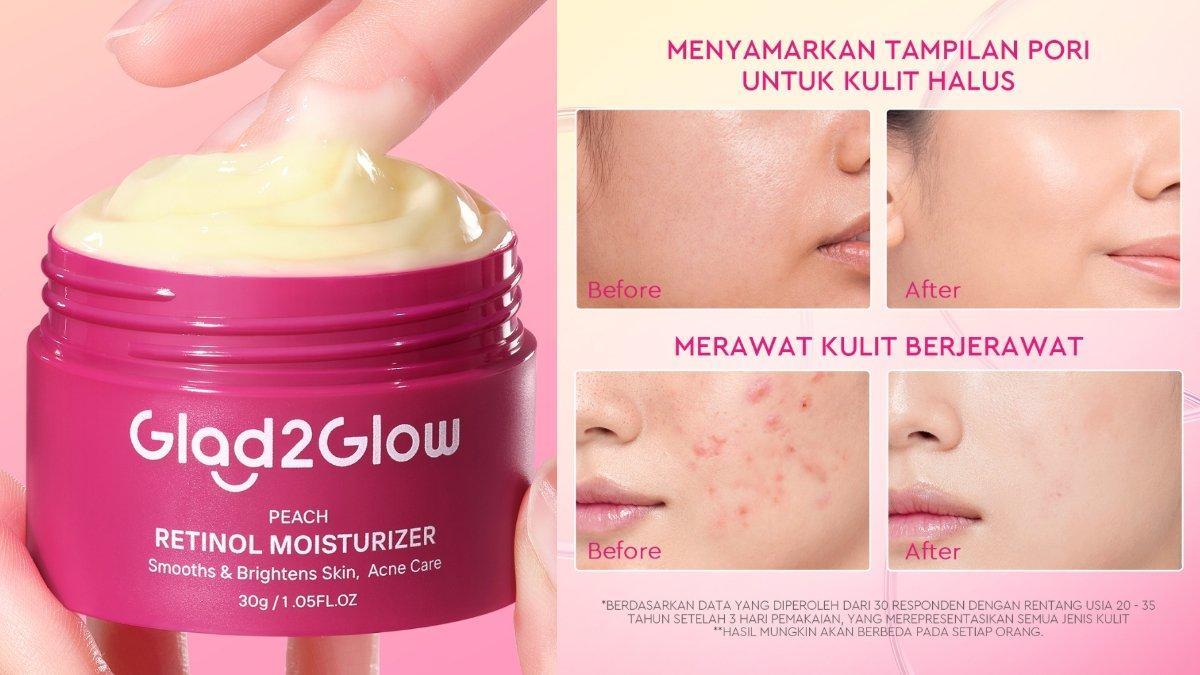 GLAD2GLOW Peach Retinol Moisturizer