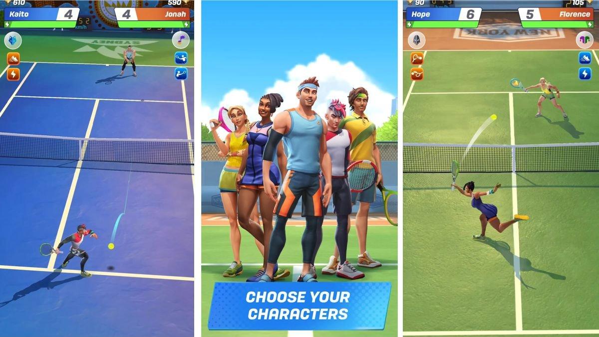 Ilustrasi game Tennis Clash