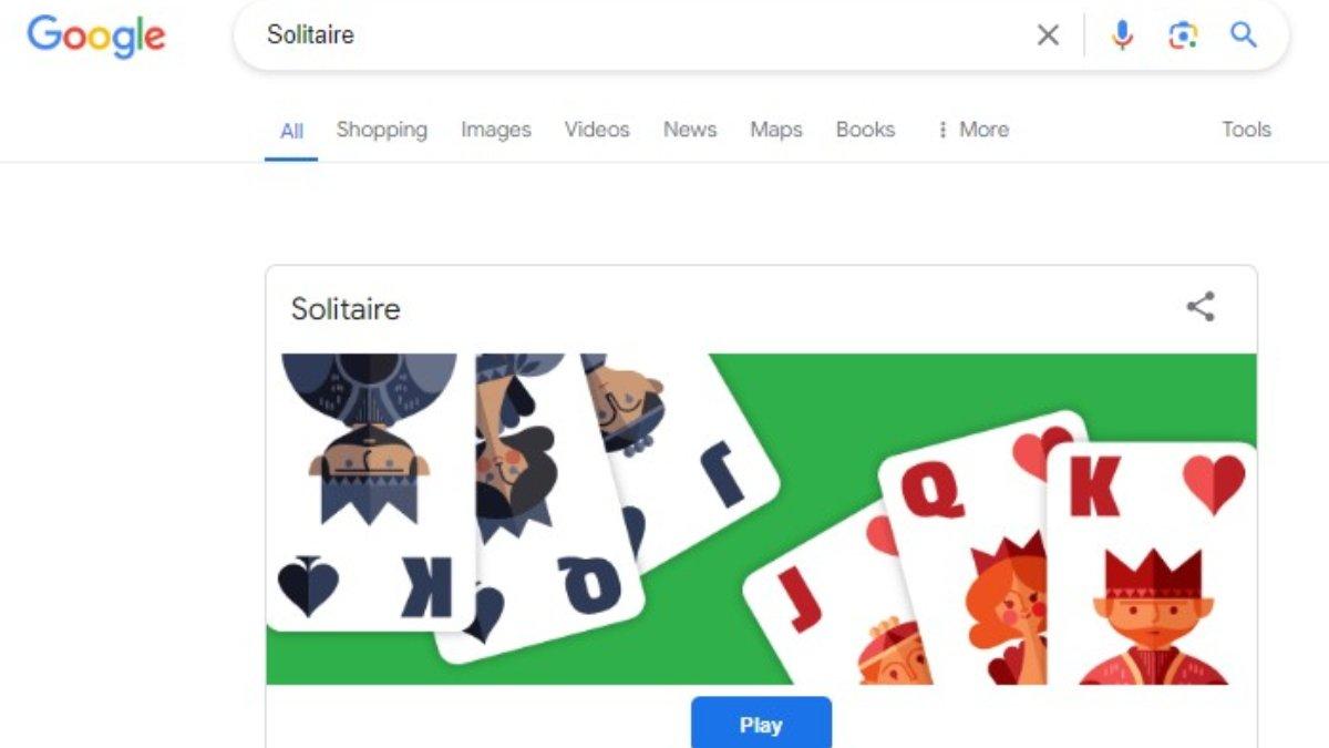 Akan muncul game solitaire yang bisa langsung kalian mainkan.