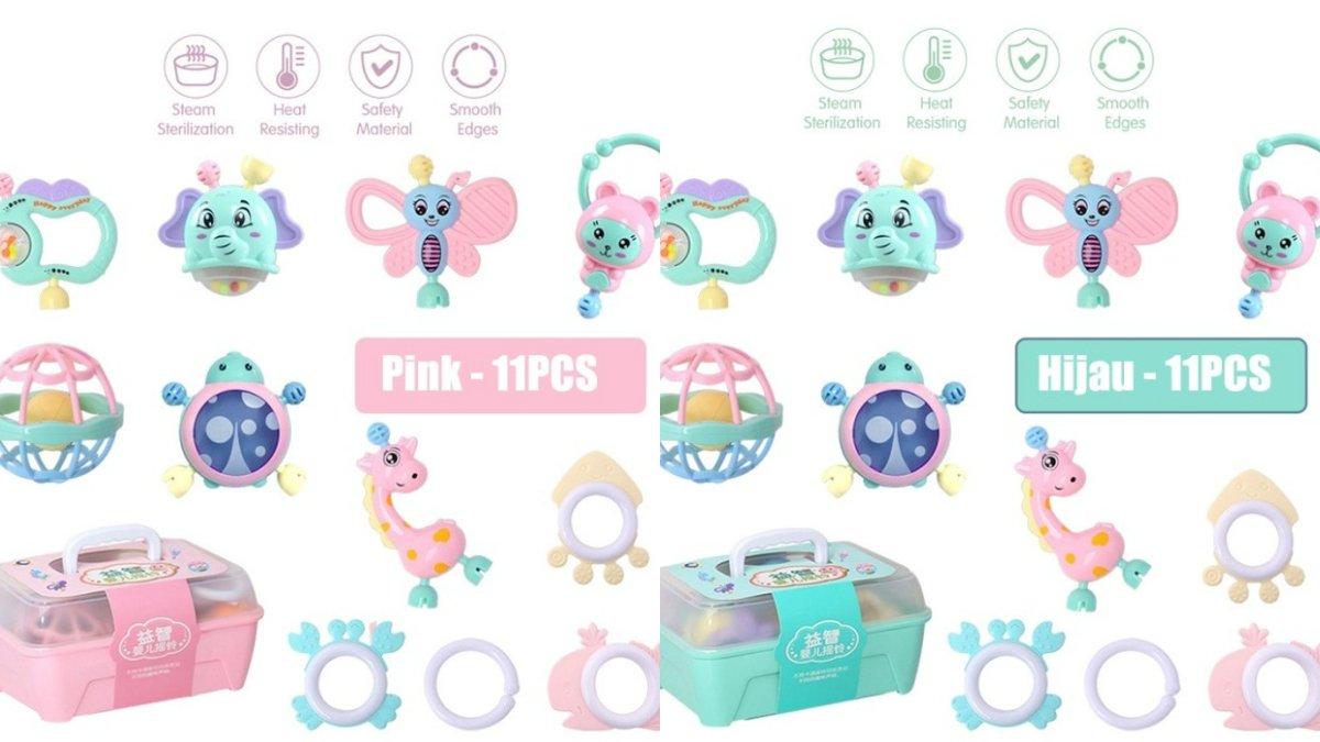 Gaudi 11 Pcs Mainan Shake Teether Kids Toys Mainan Perkembangan Anak