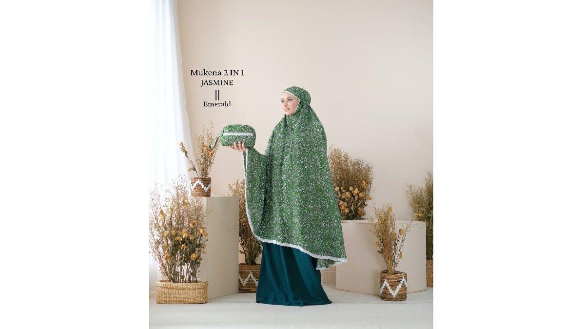 Geembe.id - Mukena Travelling Dewasa 2In1 Motif Jasmine