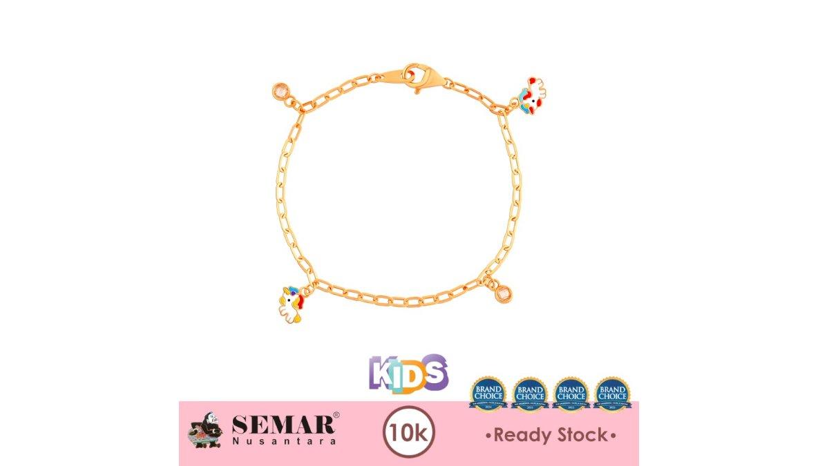 Gelang Emas Anak Baby Colour Unicorn Sweetie Belle Gold 10K Semar Nusantara