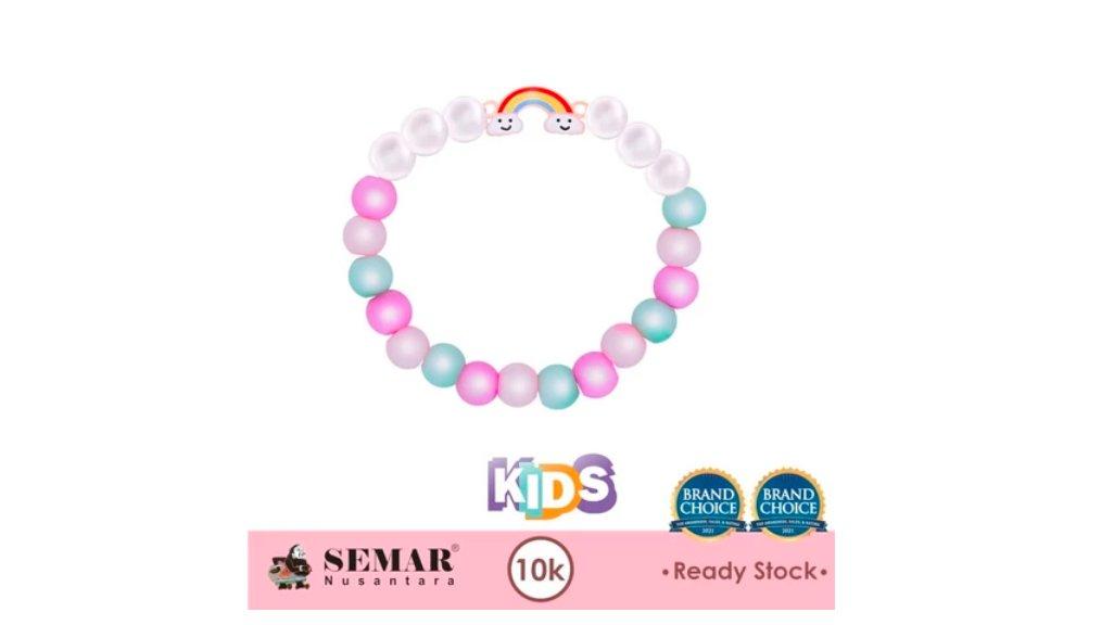 Gelang Emas Anak Candy Baby Colour Rainbow Gold 10K Semar Nusantara