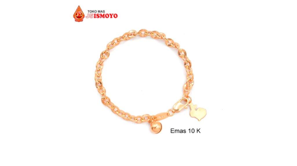 Gelang Emas Rantai Anak Safira J5 Ismoyo 10K 2.1 Gram