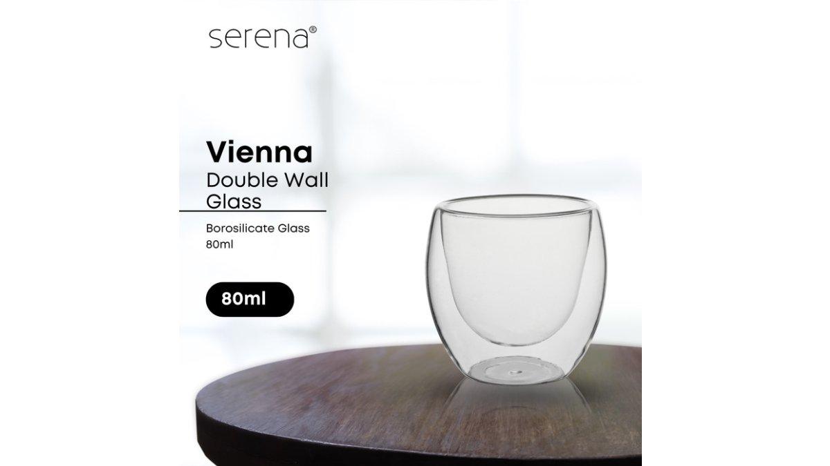 Gelas Double Wall Borosilicate Serena Vienna 80ml 