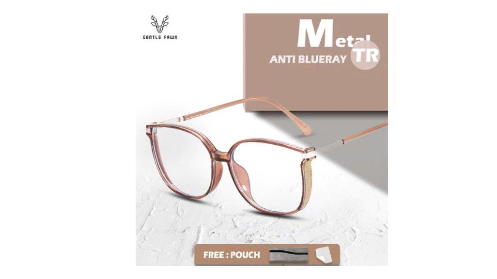 Gentle Fawn Kacamata Antiradiasi Blueray Bahan TR90 30121