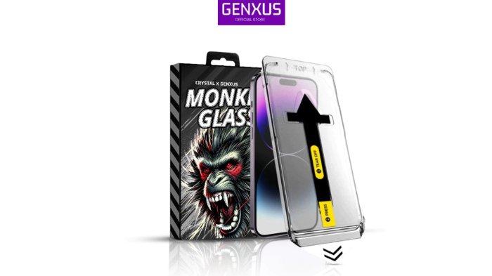 Genxus Tempered Glass Clear/Privacy Glossy Auto Align Tech Anti Gores Screen Protector Full for iPhone X XR 15 PRO MAX 15 PLUS 14
