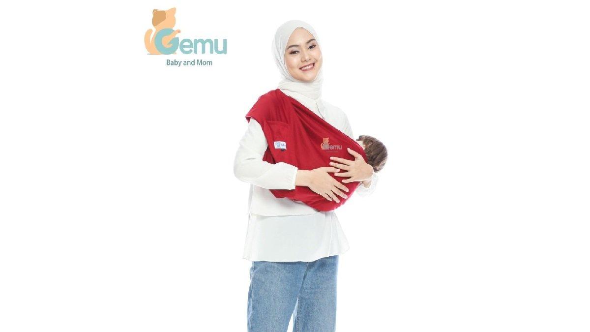 Geos Gendongan Bayi Samping Kaos Instan Polos Premium GEMU Cocok untuk Travelling