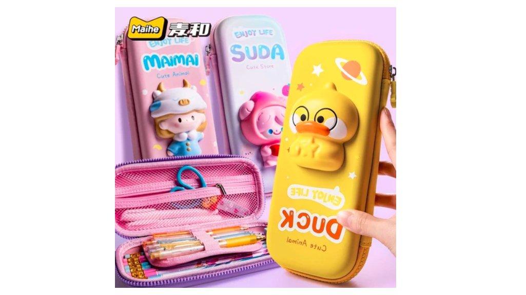 Gila Shopping - Tempat Pensil 3D Squishy Anak Sekolah Bahan EVA Kotak Alat Tulis Timbul Hardcase