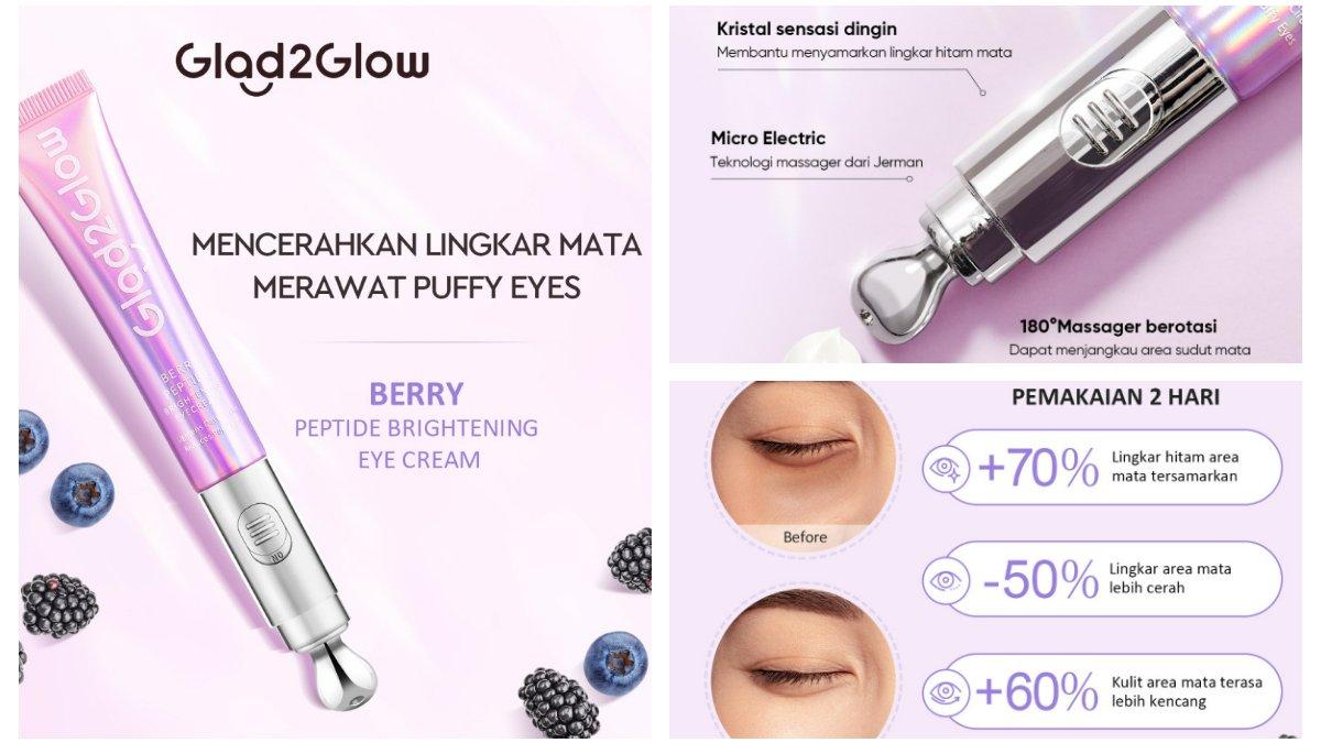 Glad2Glow Berry Eye Cream Brightening Eye Serum