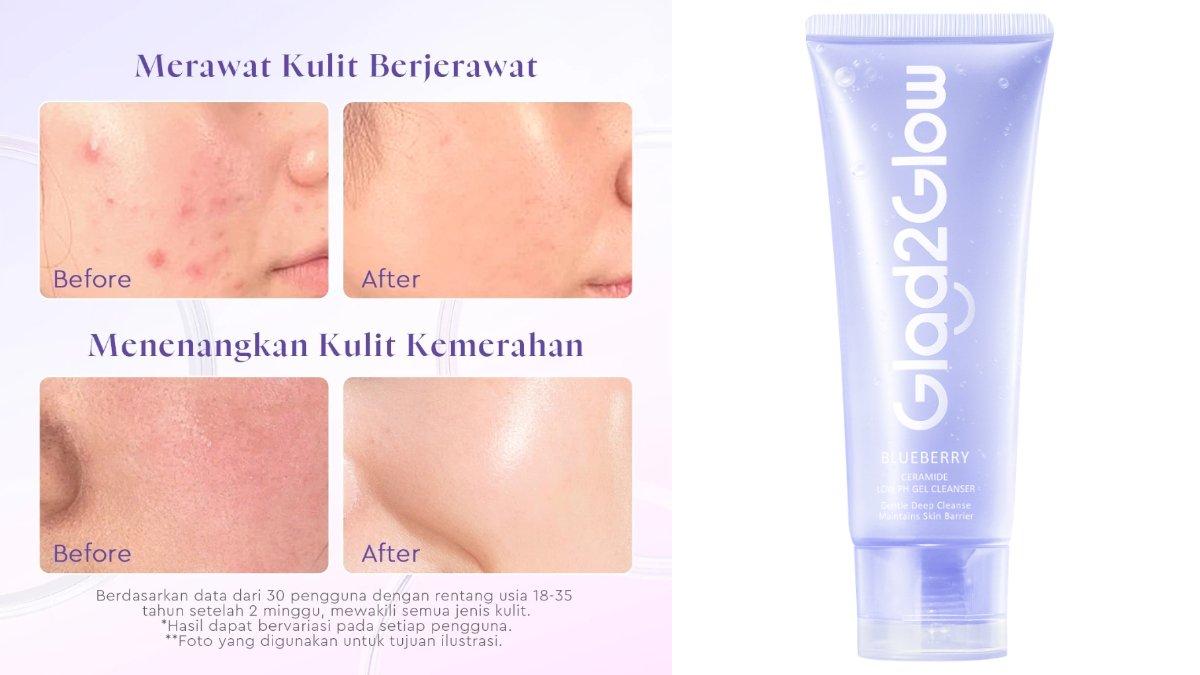 Glad2Glow Blueberry Ceramide Low pH Gel Cleanser