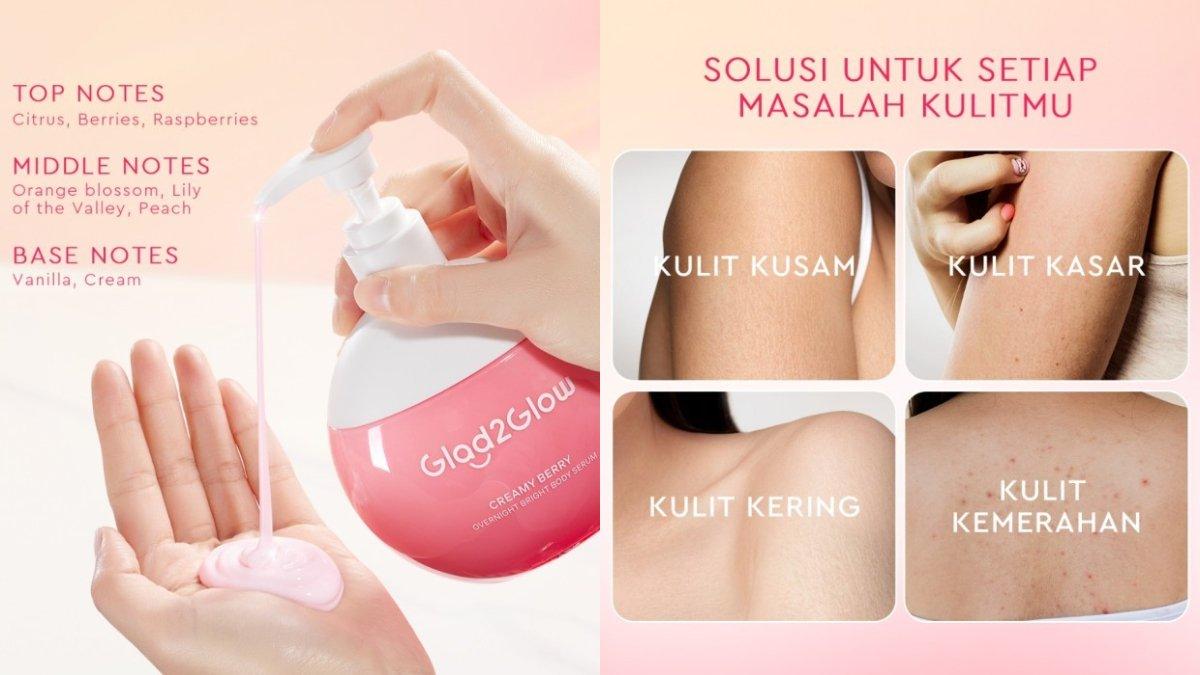 Glad2Glow Creamy Berry Overnight Bright Body Serum