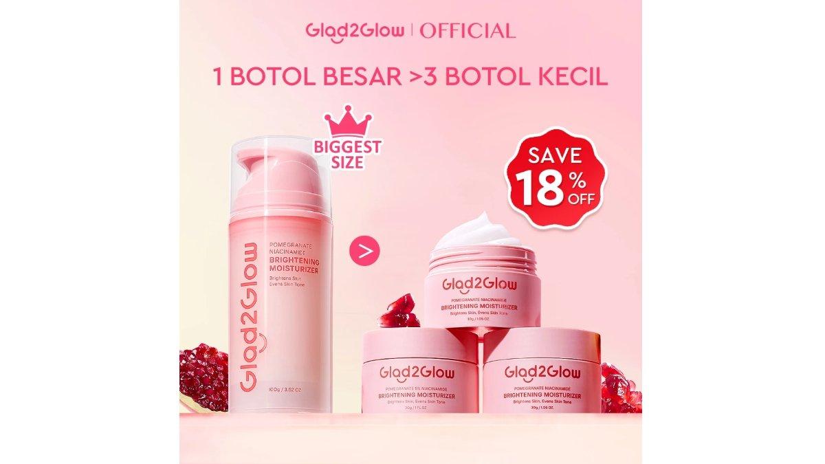 Glad2Glow Pomegranate Niacinamide Brightening Moisturizer