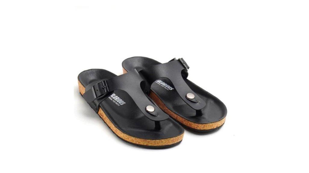 Glorious - Zero Black Listan Sandal Casual Jepit Pria Wanita Distro Simple Formal Hitam Nyaman Empuk
