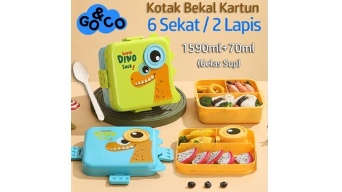 Go&Co Kotak Makan Anak 6 Sekat 1590ml 