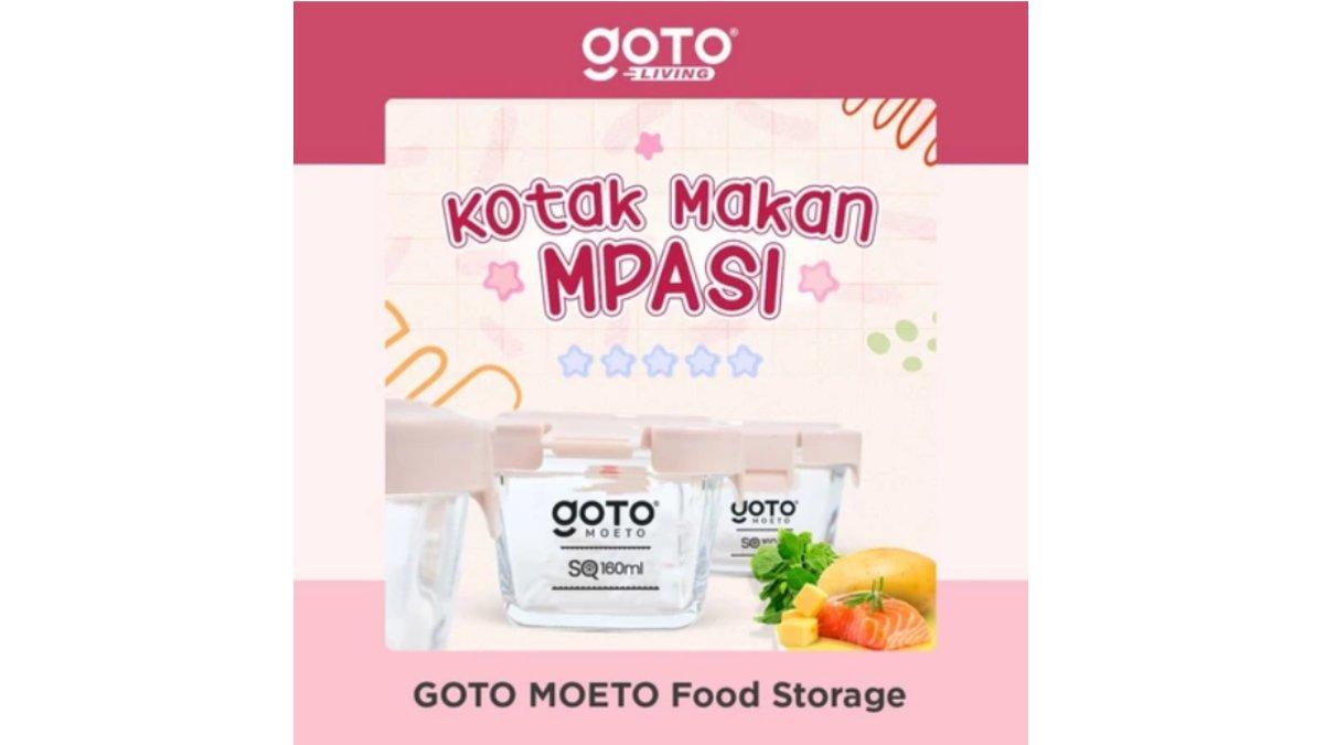 Goto Moeto Tempat Wadah Mpasi Bayi Kaca Food Container Storage 3in1