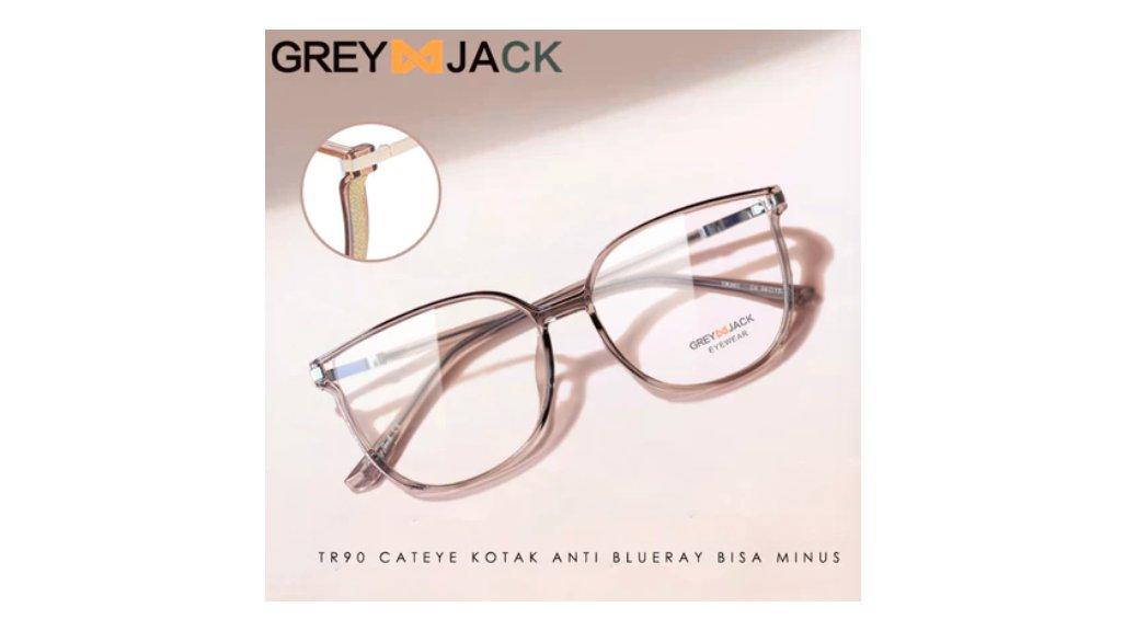 Grey Jack Kacamata Komputer Antiradiasi Blueray UV Tr90+Metal 30121