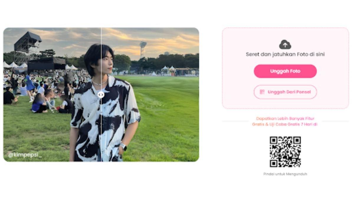 Ilustrasi Fitur Hapus Objek di BeautyPlus