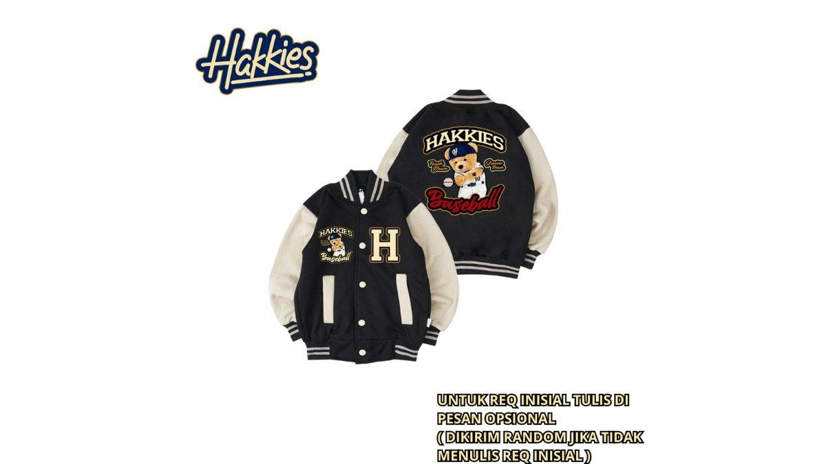 HAKKIES Jaket Varsity Anak Baseball Beruang Umur 1-12 THN 