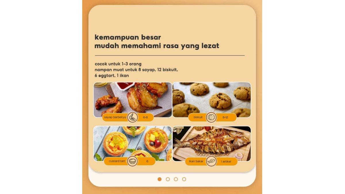 HAN RIVER HROV01RD Oven Listrik Low Watt fitur dan menu masak.