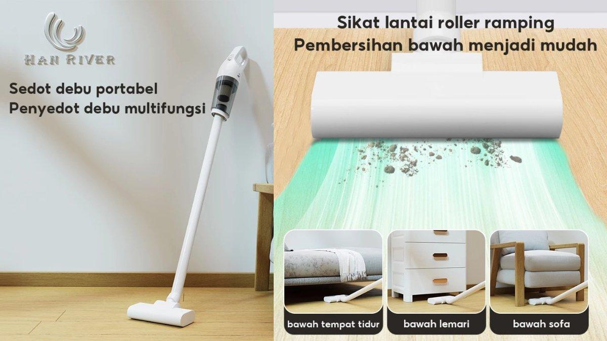 HAN RIVER Vacum Cleaner Multifungsi 5 In 1 solusi praktis membersihkan debu sampai ke kolong.