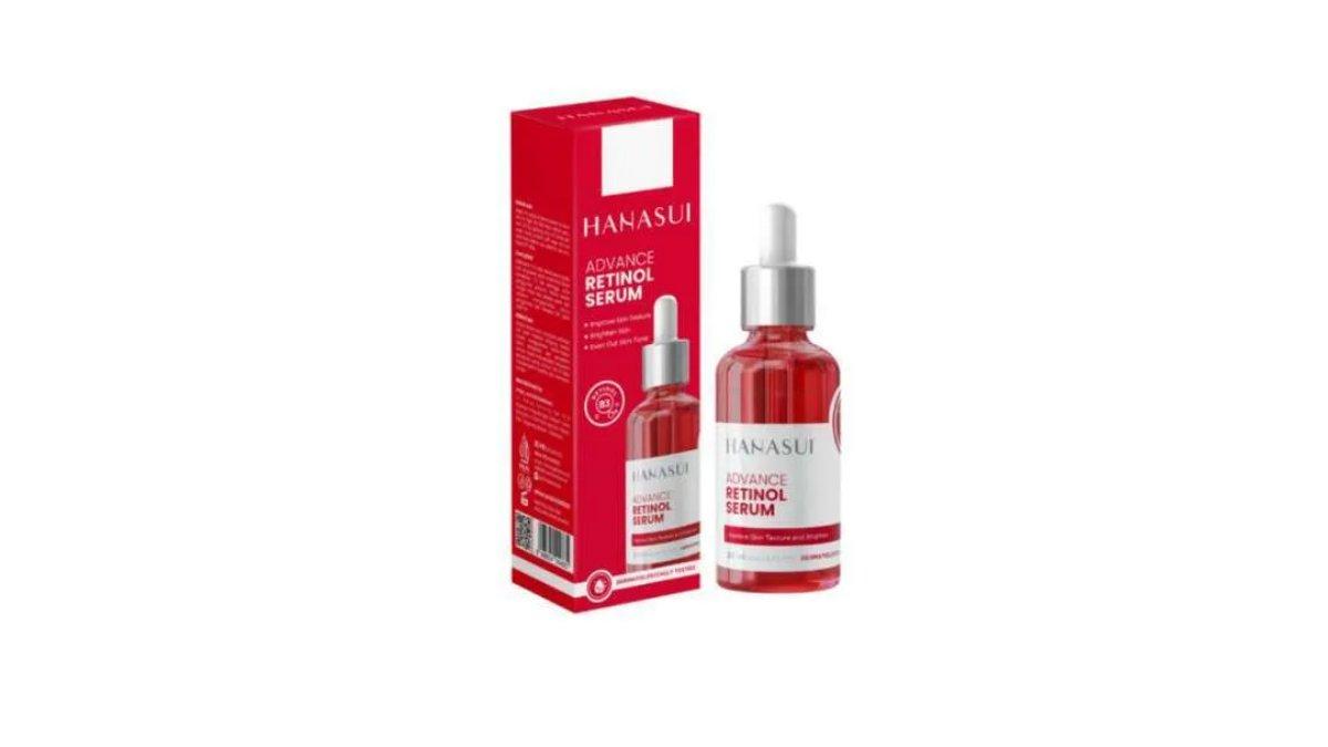 Hanasui Advance Retinol Serum hadir dengan desain botol bertutup pipet
