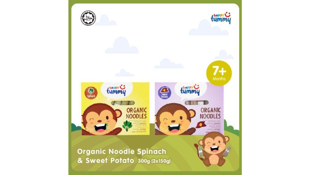 Happy Tummy Organic Noodle D Spinach dan Sweet Potato 7 Month