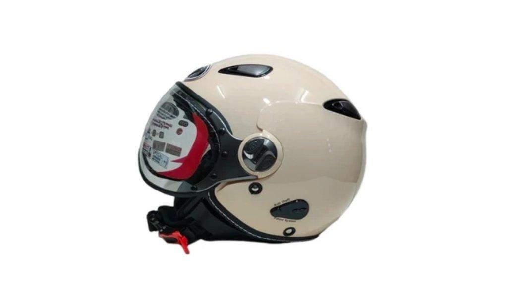 Helm KYT Elsico Solid Cream Retro