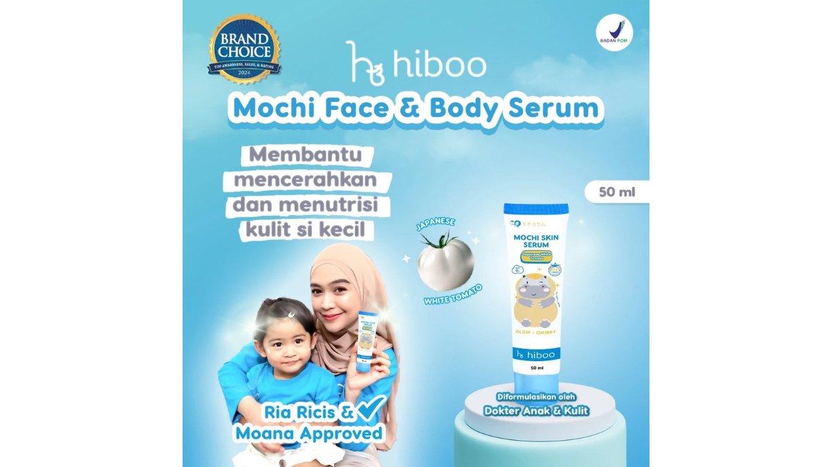 Hiboo Mochi 2 in 1 Glow Baby Serum with Japanese White Tomato Face Cream Bayi & Body Lotion Bayi 50 ml