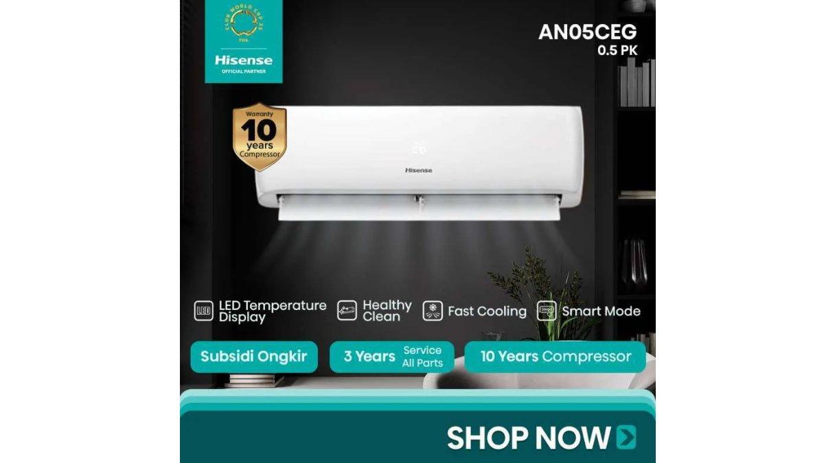 Hisense Air Conditioner 0.5Pk AN05CEG produk andalan.