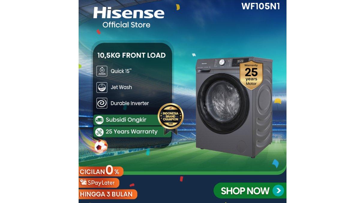 Hisense Mesin Cuci WF105N1 10.5 kg Starry Gray