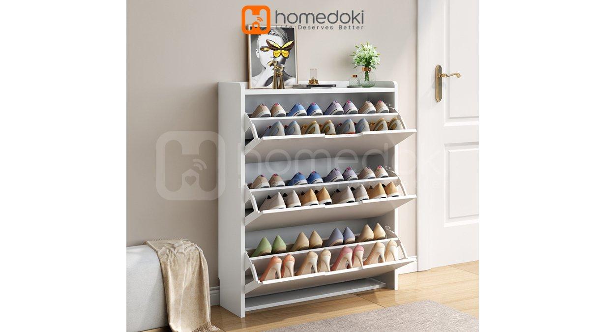 Homedoki Lemari Rak Sepatu Kayu