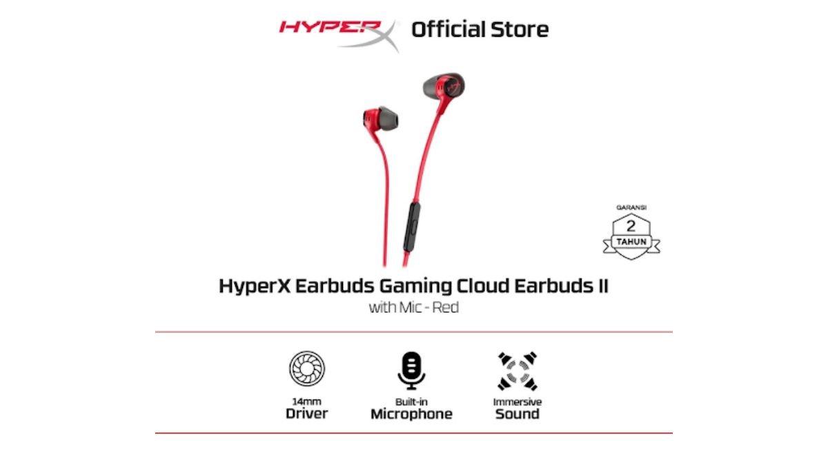 Ilustrasi HyperX Earbuds Gaming Cloud II