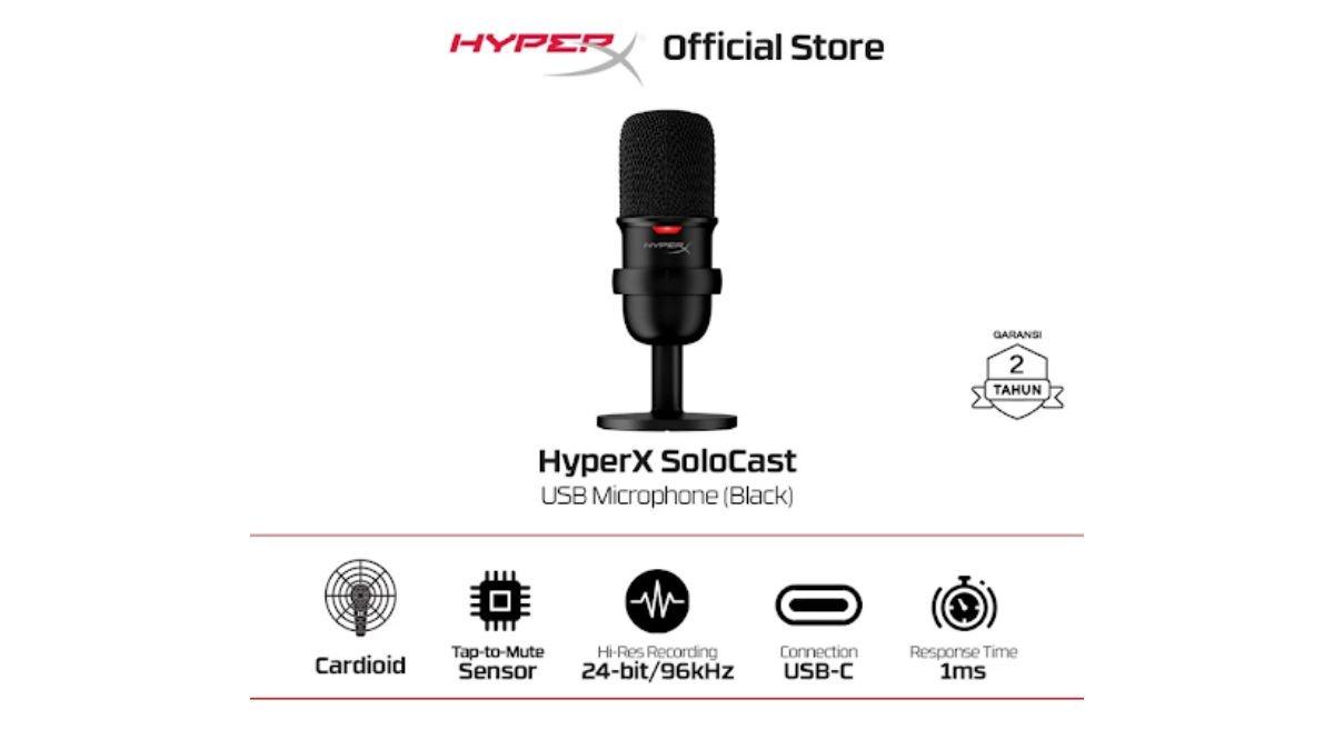 Ilustrasi HyperX Microphone Gaming SoloCast