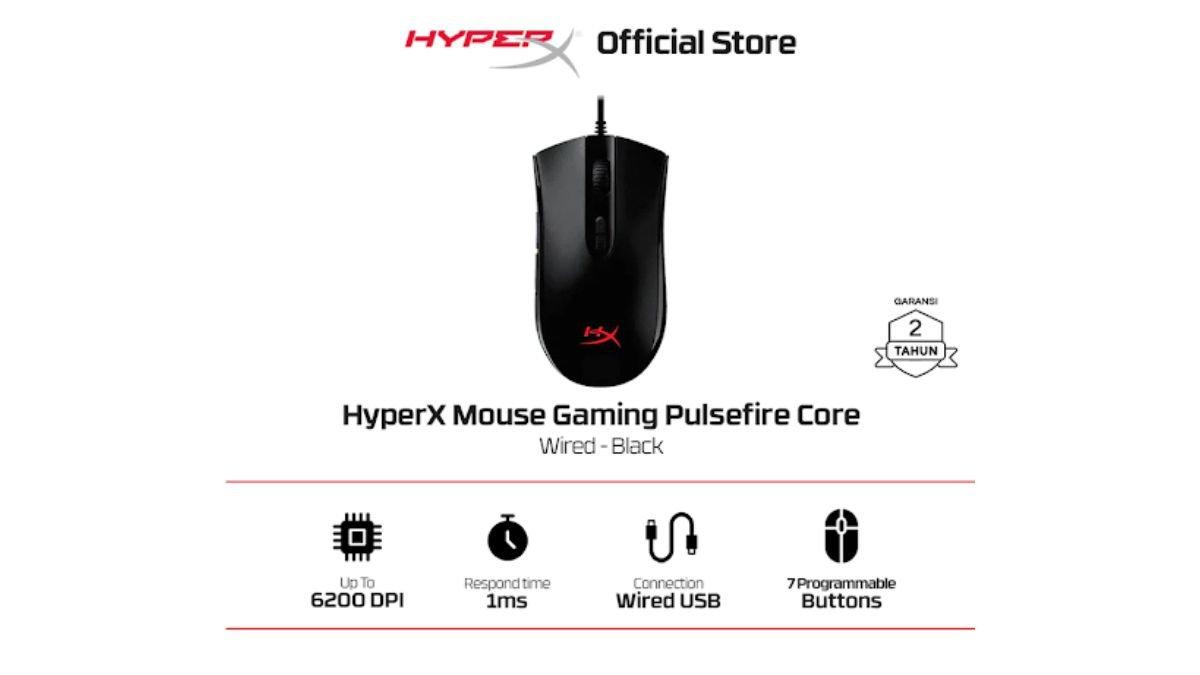 Ilustrasi HyperX Mouse Gaming Pulsefire Core