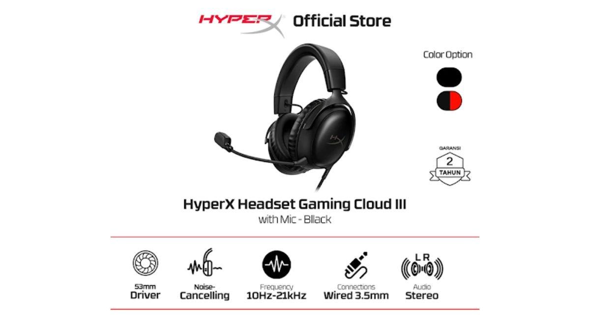 Ilustrasi HyperX Headset Gaming Cloud III