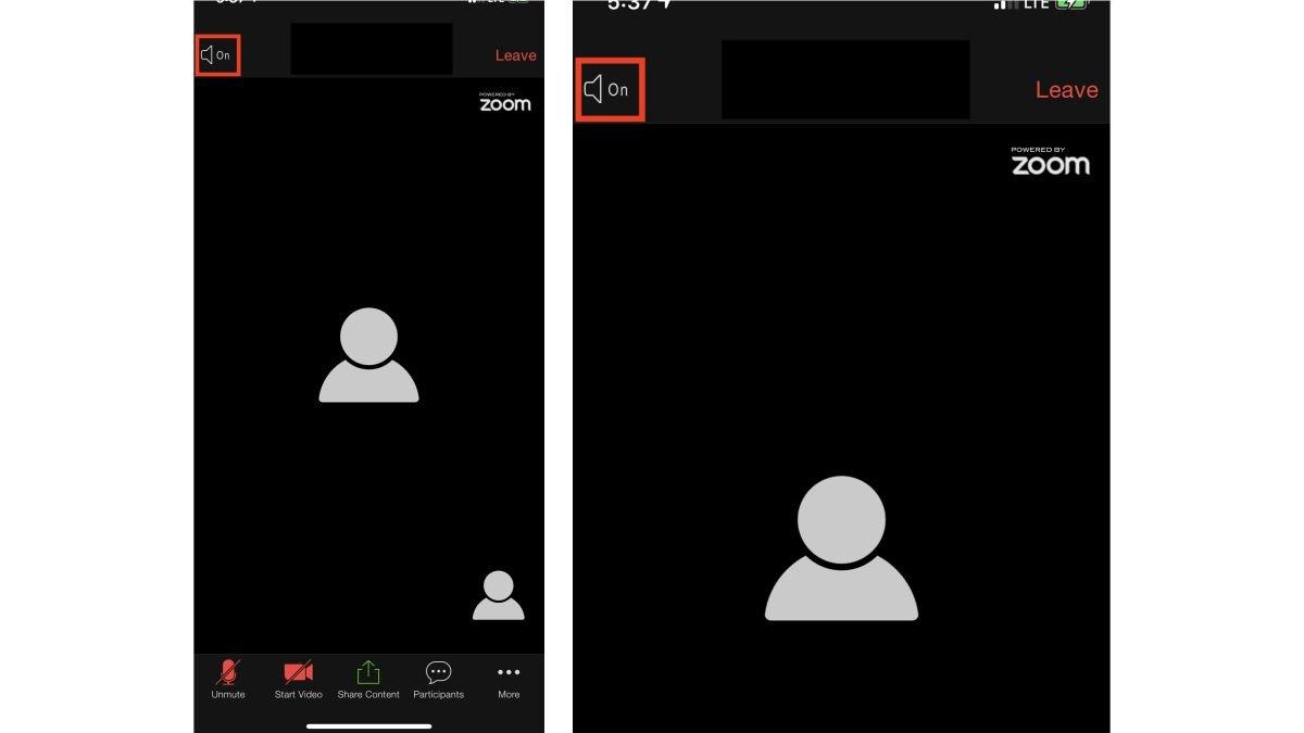 Ilustrasi ikon speaker di aplikasi Zoom