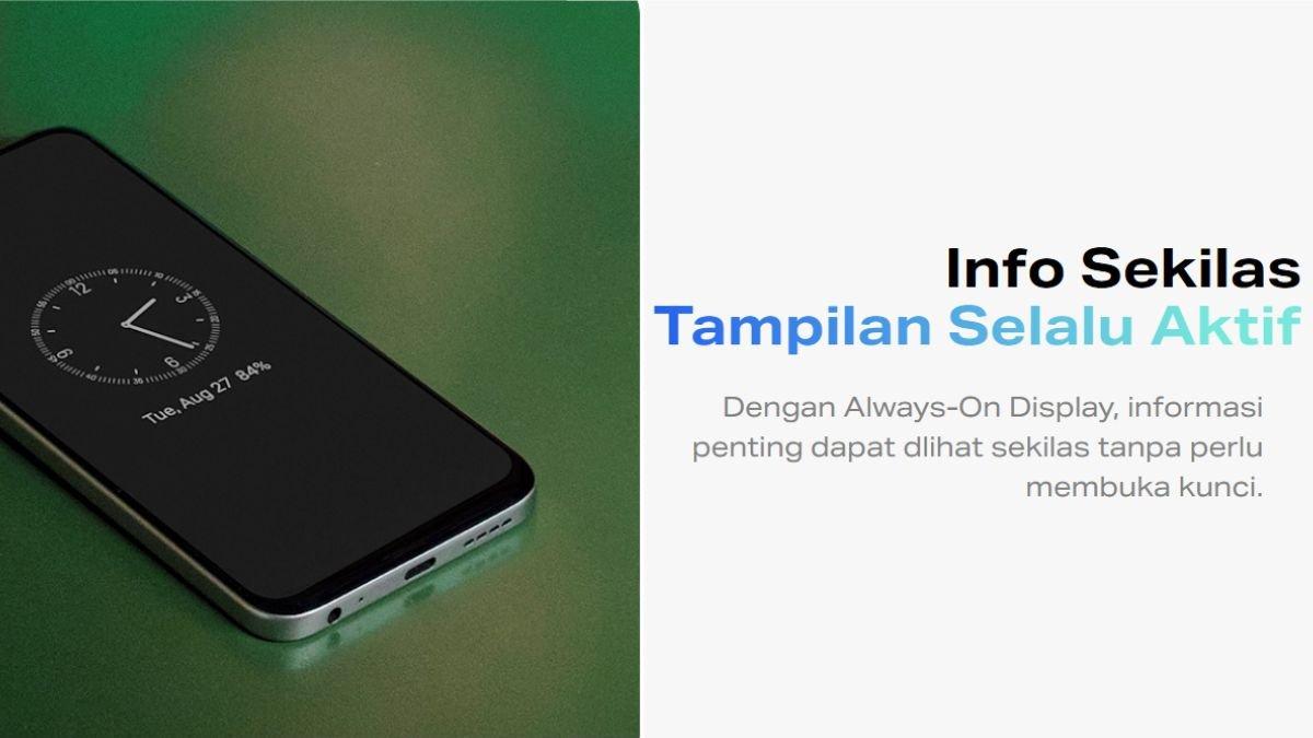 Ilustrasi Fitur AoD di HP Infinix