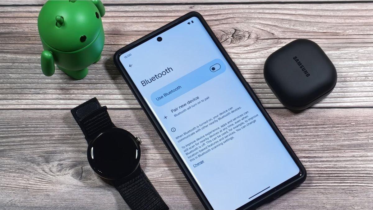 Ilustrasi menghubungkan headset Bluetooth ke HP