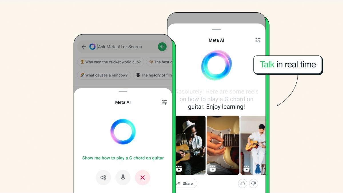 Ilustrasi fitur Meta AI di WhatsApp