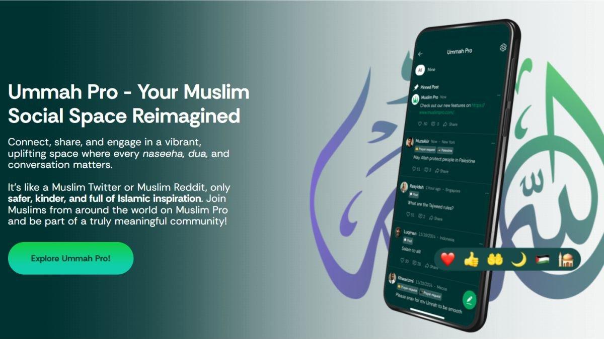 Ilustrasi fitur Ummah Pro Muslim Pro